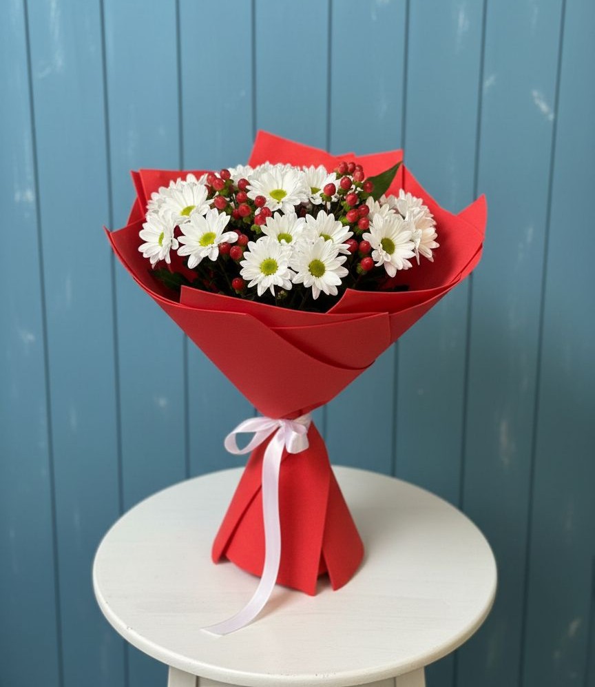 Букет цветов из: Хризантемы в Сосновке