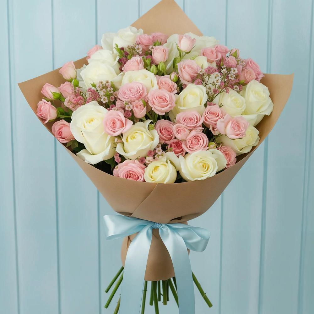 Букет цветов из: Розы в Сосновке