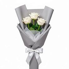 Букет 3 белые розы #REPLACE_PRED# Сосновке