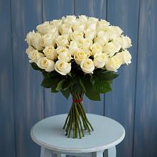 Букет 51 Белая роза Эдлесс Лав в Сосновке