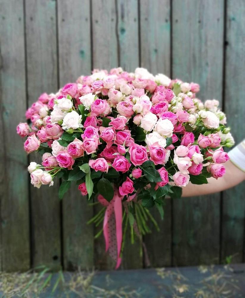 Букет Розовые кустовые розы Натали и Лав Лидия в Сосновке