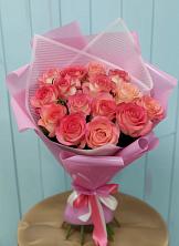 Букет 15 Розовых роз Равель в Сосновке