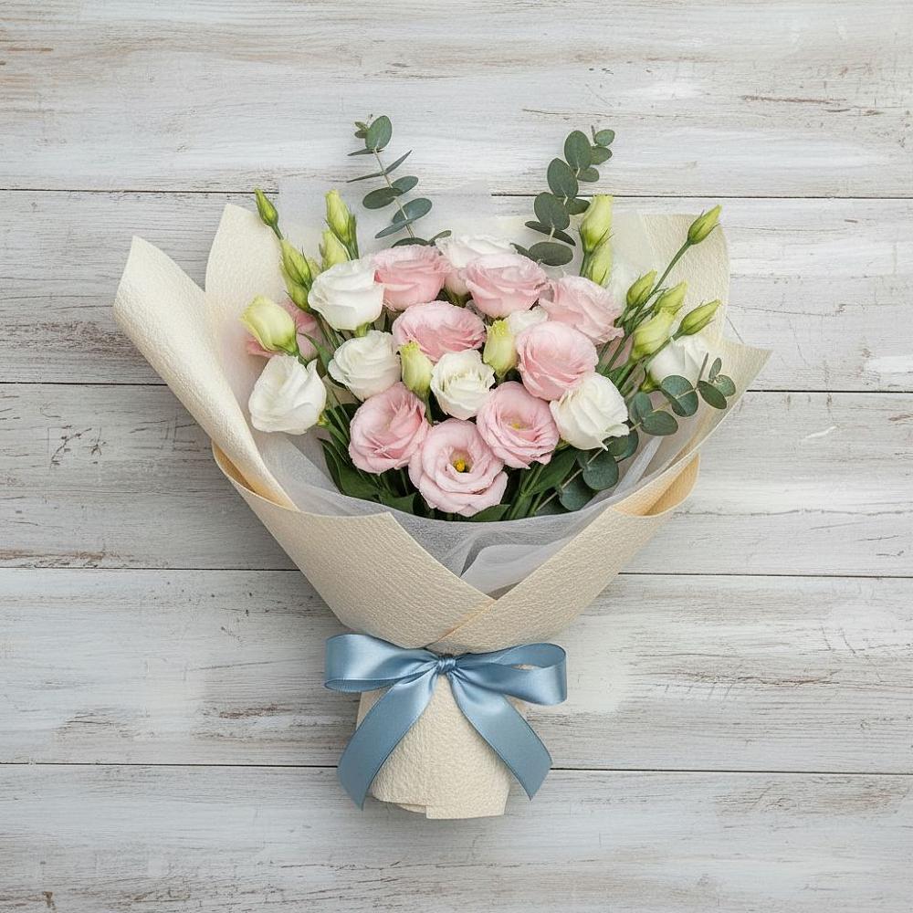 Букет цветов из: Лизиантусы в Сосновке